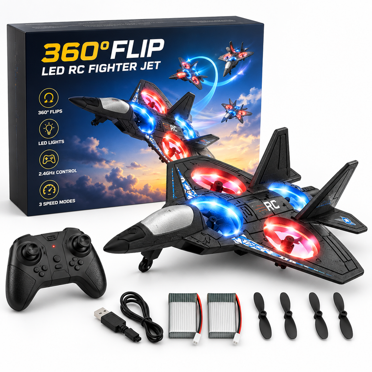 LED Foam RC Fighter Jet